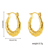 Gold-Plated Stainless Steel Geometric Hoop Earrings – Waterproof & Tarnish-Resistant