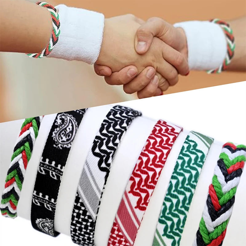 Pulsera con dijes geométricos para mujer: elegante cadena de cuerda de algodón con cierre de palanca