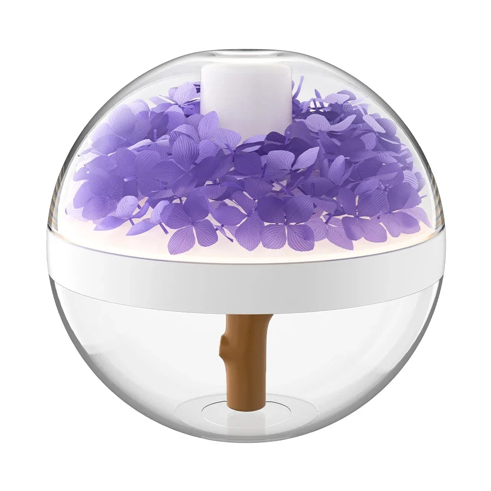 Humidificador de aire de 270 ml, recargable por USB, 800 mAh, humidificador de hidratación para el hogar, generador de niebla con luz LED de color, humidificador de flores