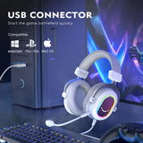 FIFINE 7.1 Surround Sound Gaming Headset with Noise Isolation & Detachable Mic for PC, PS4, PS5