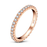 Elegant 925 Sterling Silver Diamond Wedding Ring for Women