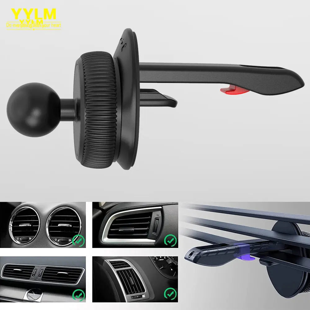 Universal Car Phone Holder Base – 17MM Ball Head for Air Vent Mount