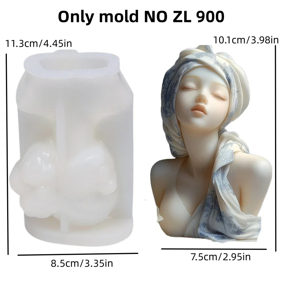 Princess Girl Silicone Candle Mold – Cute Aromatherapy Mold for Candles, Resin, Clay & Gypsum Crafts