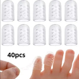 Transparent Silicone Toe Protectors – Breathable Blister & Callus Prevention Sleeves (20 Pack)