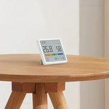 Digital Temperature and Humidity Meter Clock - Indoor & Outdoor Thermometer with Hygrometer