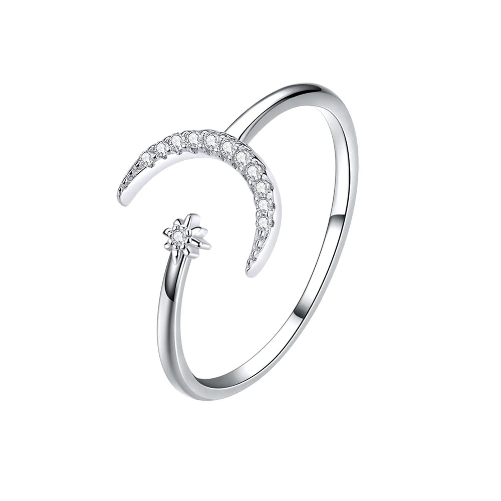 Elegante alianza de boda de plata de ley 925: anillo geométrico minimalista para mujer