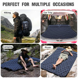 Double Inflatable Camping Mattress with Built-In Pump and Pillows – Lightweight, Waterproof Sleeping Pad for 2