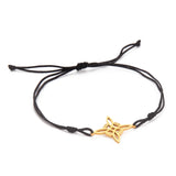 Witch’s Knot Stainless Steel Wax Rope Bracelet – Symbol of Protection & Strength