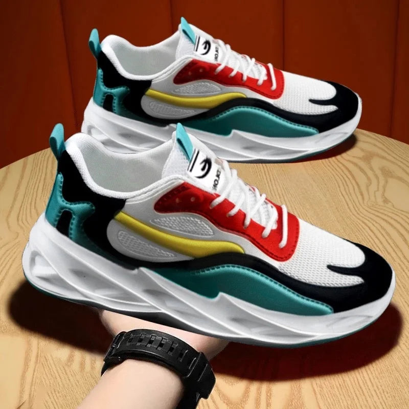 Men’s Breathable Mesh Casual Sneakers – Lightweight, Anti-Odor Lace-Up Walking Shoes