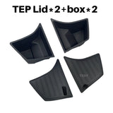 Tesla Model 3 Trunk Organizer | TPE Storage Box with Carpet Lids for 2023–2024 Highland