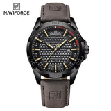 Men's Fashion Quartz Watch – Leather Strap, Waterproof, Luminous Hands, Calendar Display