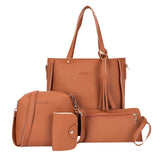 2024 Women's Four-Piece Shoulder Bag Set – Fashionable Handbag, Messenger Bag, Wallet & Card Holder