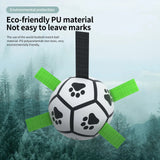 Leather Football Dog Toy – Interactive Bite-Resistant Training Ball for Dogs