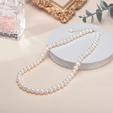 6-7mm Freshwater Cultured Pearl Necklace for Women, Real Chokers Pearl Necklace, Women's  Sterling Silver Pearl Strand Necklaces