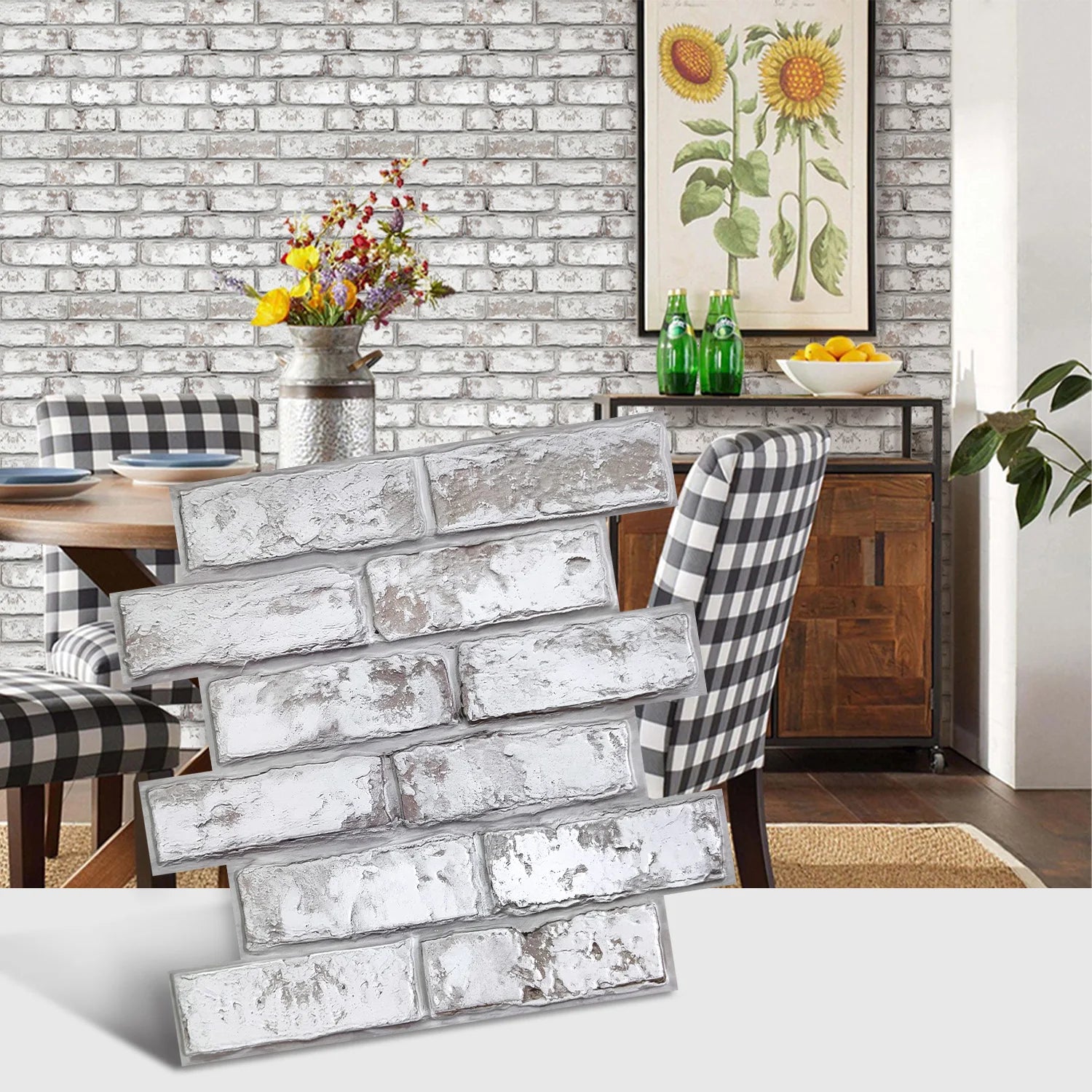 Azulejos de pared de PVC 3D autoadhesivos: resistentes al agua, al calor y de fácil instalación para la cocina, el baño y la decoración del hogar