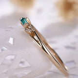 Elegant Green Rhinestone Bridal Ring – Trendy Wedding & Party Jewelry