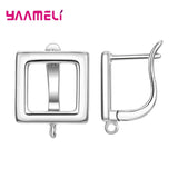 Sterling Silver Hoop Earrings with Cubic Zirconia – Elegant Jewelry for Women