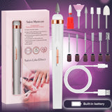 Professional Electric Nail Drill Kit - Portable Manicure Set with 12 Bits & LED Light