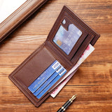 Slim Men’s Bifold Wallet – PU Leather Credit Card Holder & ID Organizer