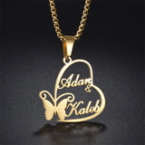 Collar con nombre y corona personalizado: joyas de acero inoxidable personalizadas para hombres y mujeres