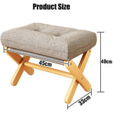 Foldable Wooden Footstool – Compact & Stylish Ottoman for Home & Office