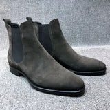 Men’s Suede Chelsea Boots – Slip-On Ankle Dress Boots for Spring & Autumn