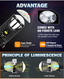 Faro con lente de proyector LED H4: ¡ultrabrillante, de bajo consumo y fácil de instalar!