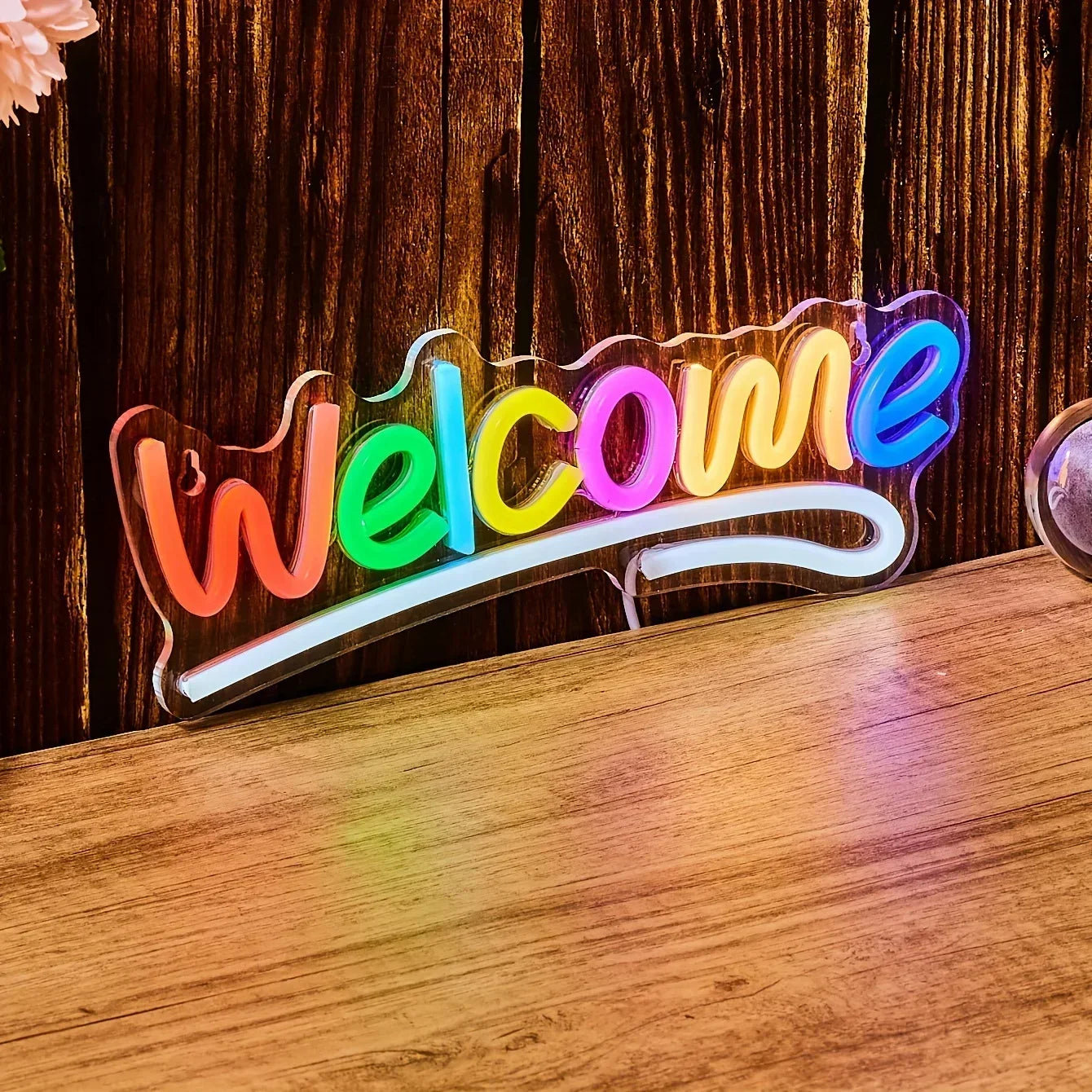 Rainbow LED Neon Wall Light – USB Powered Decorative Sign for Bedroom & Events