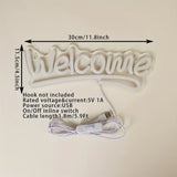 Rainbow LED Neon Wall Light – USB Powered Decorative Sign for Bedroom & Events