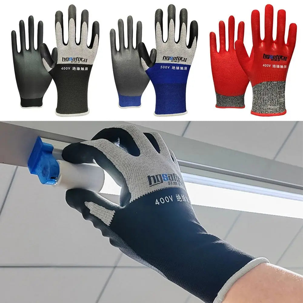 400V/500V Electrician Insulating Gloves – Rubber Touchscreen Safety Gloves