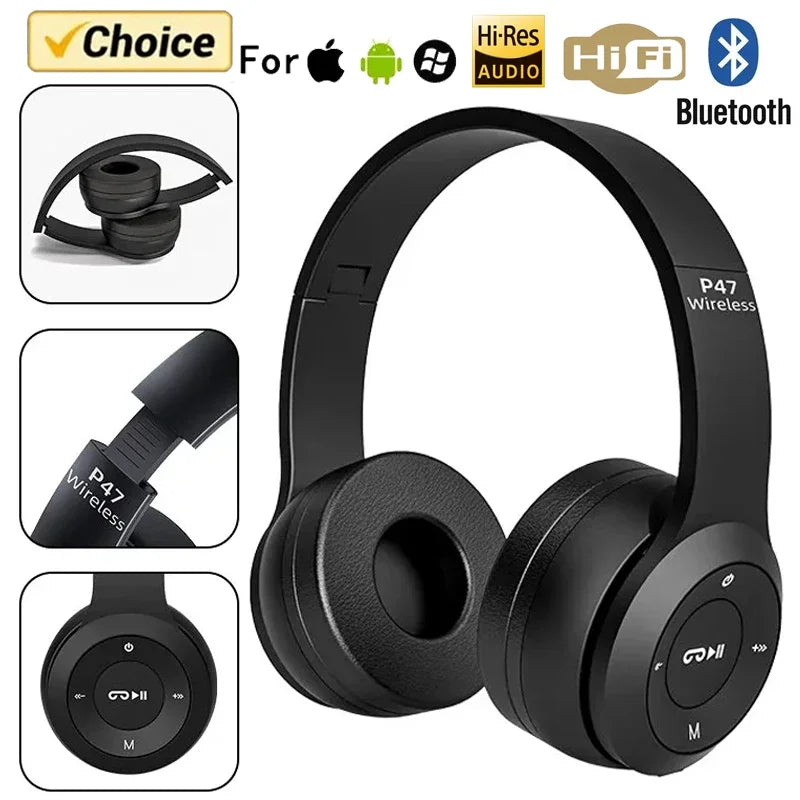 Auriculares inalámbricos Bluetooth 5.0 supraaurales: sonido de alta calidad y comodidad durante todo el día