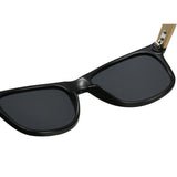 Fashion Bamboo Wood Vintage Oval Sunglasses - UV400 Protection for Outdoor Adventures