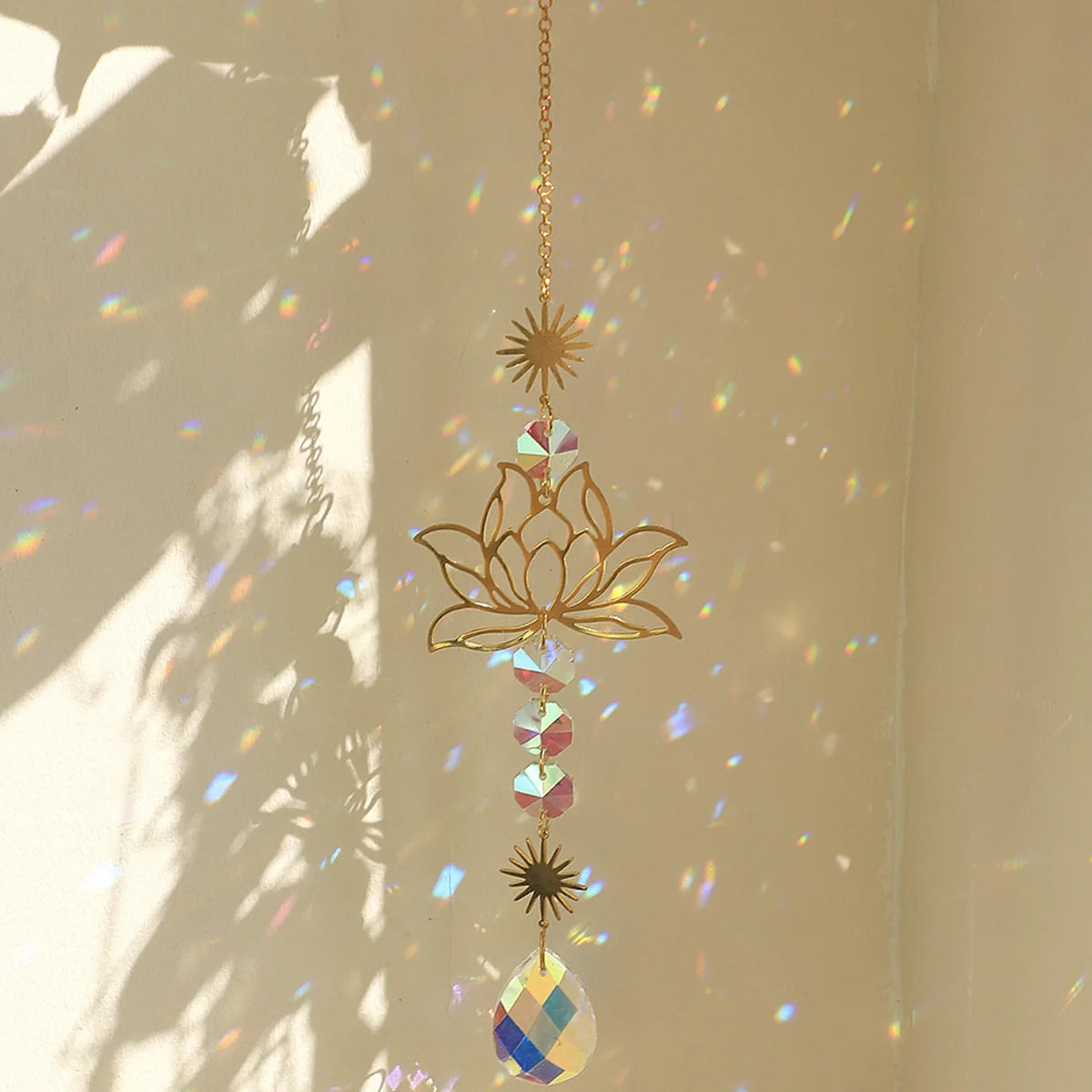 Crystal Light Catcher – Hanging Sun Catcher for Home, Garden, Feng Shui, and Meditation Decor