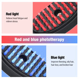 3-in-1 Electric Scalp Massager Comb with Red/Blue Light & Nano Mist Therapy