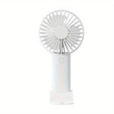 Mini ventilador de mano recargable por USB: solución de refrigeración portátil 3 en 1 con soporte para teléfono
