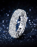 Elegant 925 Sterling Silver Diamond Wedding Ring for Women