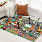 Alfombra de juegos para bebés: alfombra con mapa de tráfico de la ciudad para que los niños se diviertan y aprendan