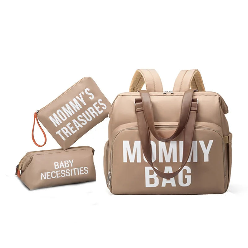 3-in-1 Large Capacity Diaper Backpack – Stylish, Durable, and Functional for Moms & Dads