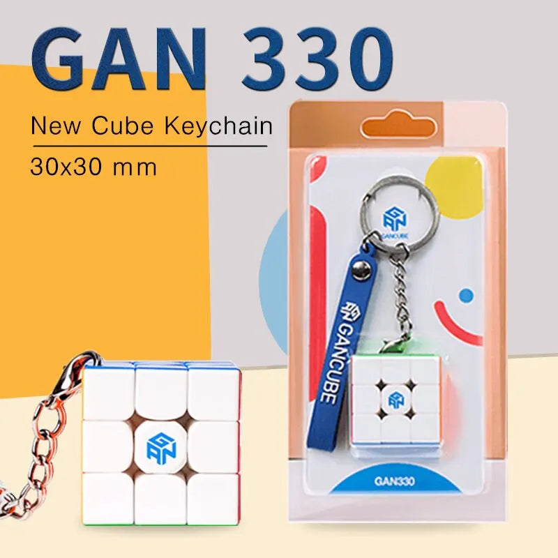 Cubo llavero GAN 330 Mini 3x3 3x3x3 Cubo de velocidad Gan330 Mini sin pegatinas Cubo de velocidad 3x3 Cubo mágico profesional Juguetes de rompecabezas 
