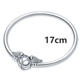 Sterling Silver Nugget Beads with Zircon for 3mm Charm Bracelets