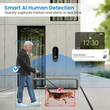 Tuya Smart Wireless Video Doorbell with Camera – HD Security, Night Vision, 2-Way Audio, and IP65 Waterproof