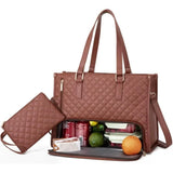 Insulated PU Lunch Handbag for Women – Stylish Box-Shaped Lunch Bag