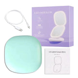 2-Sided LED Makeup Mirror with Light – 5X Magnifying & 3 Color Modes, USB Rechargeable