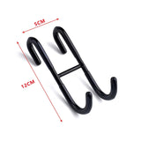 Toallero de ducha de acero inoxidable con puerta de vidrio, gancho para toallas y albornoz en forma de S, organizador de baño montado en la pared sin perforaciones