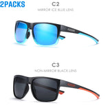 KDEAM Polarized Men's Sunglasses – Square Outdoor Sports Shades, Photochromic Lenses, Non-Slip Nose Pad, Full Accessories (KD530B18)