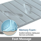 Alfombrilla de baño de espuma viscoelástica superabsorbente: alfombra antideslizante para ducha y bañera