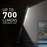 Luz de trabajo magnética ultrabrillante: linterna LED recargable por USB para reparación de automóviles, acampada y uso de emergencia