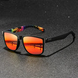 Gafas de sol unisex cuadradas vintage de moda: gafas antirreflejos UV400 para conducir y pescar
