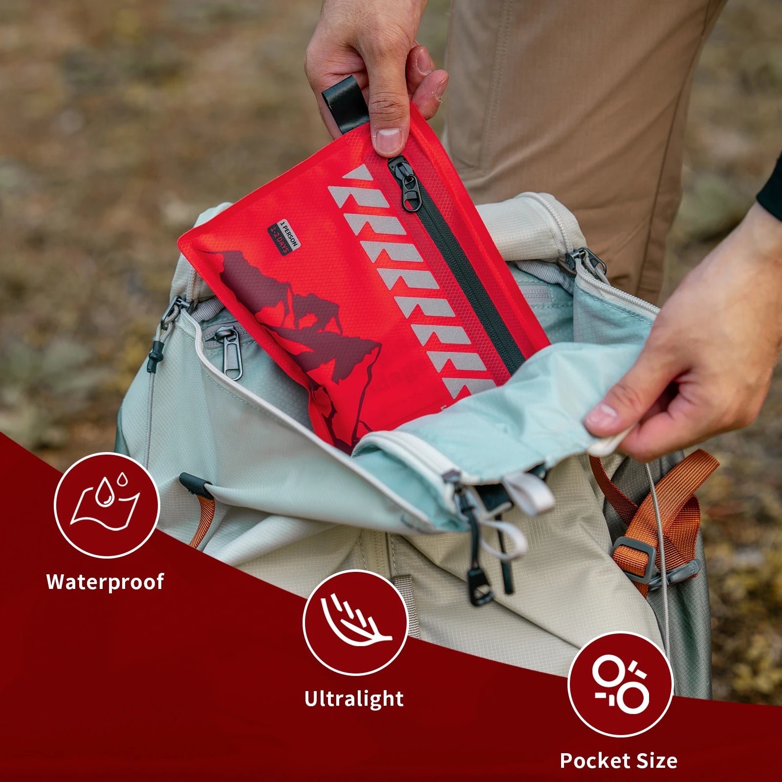 Ultralight Waterproof First Aid Kit – 107-Piece Compact Medical Kit for Hiking, Camping & Travel