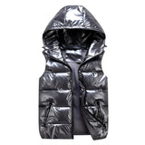 Men's Winter Hooded Padded Vest – Casual Sleeveless Jacket for Autumn & Winter